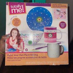 Paint Your Own Place Setting - Blue and Pink